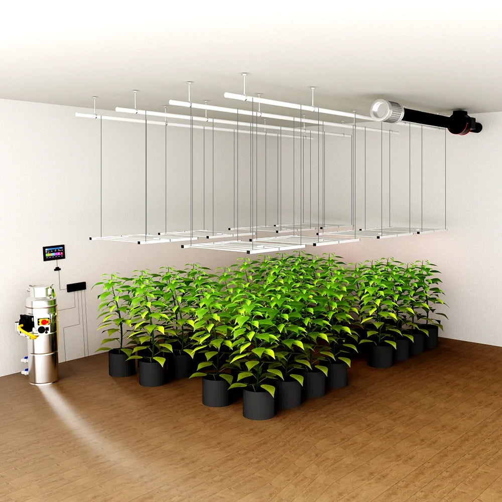 720W Full Spectrum LM281B 2.8umol/J IP65 Aluminum LED Grow Light 6 Bar Bloom 1100x1100x60mm 3-Year Warranty CRI85 120
