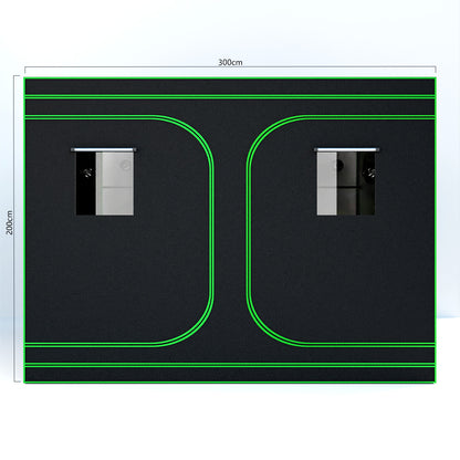 Modern Grow Tent Fabric Metal Frame 300*300*200 600D with Windows and Plastic Corners for Home Gardening Indoor Grow