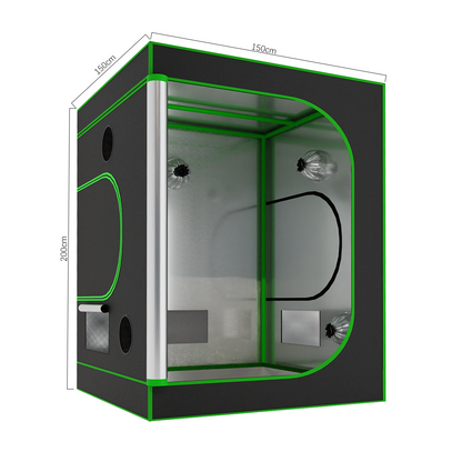 150x150x200 cm Grow Tent 600D Oxford Fabric with Metal Frame