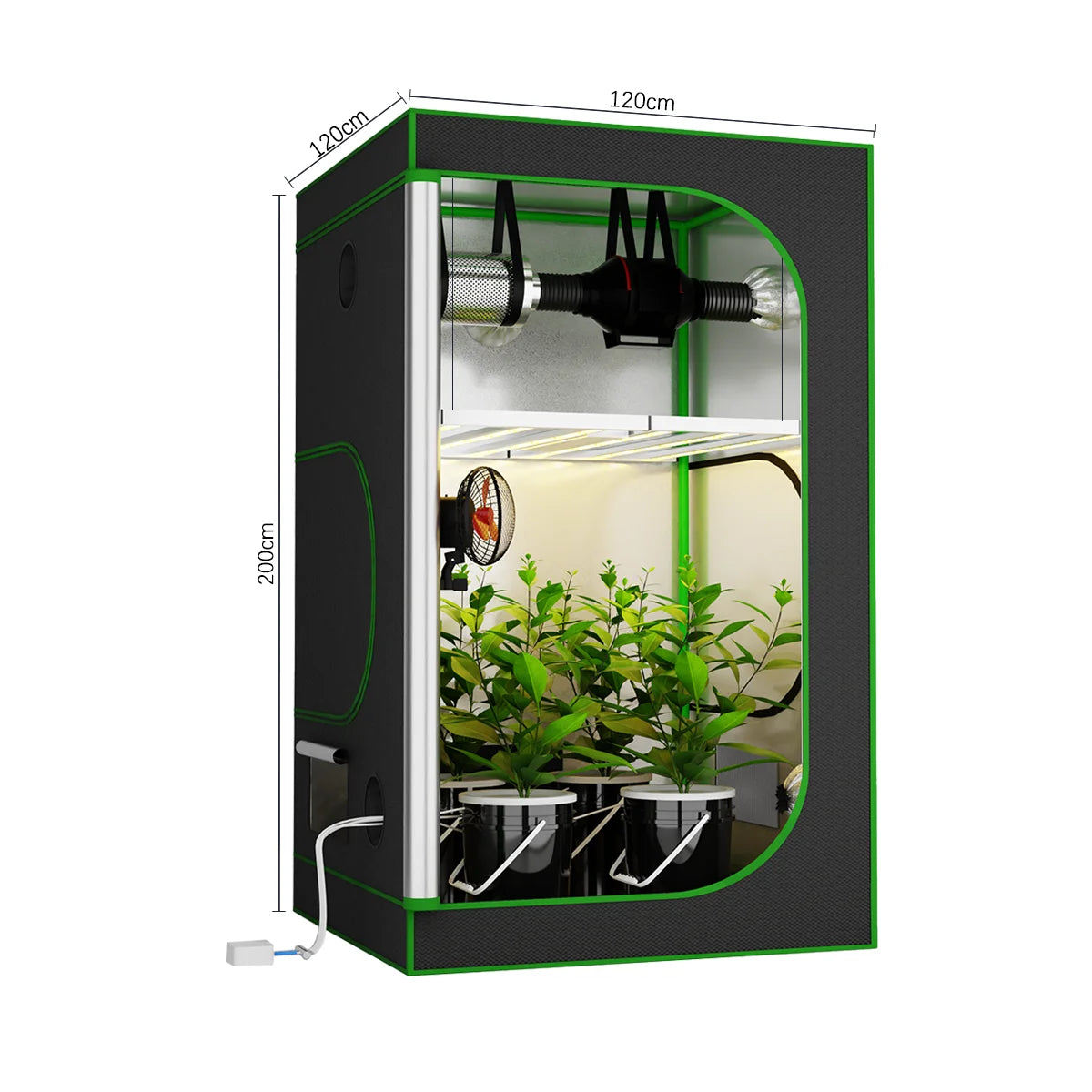 720W Full Spectrum LM281B 2.8umol/J IP65 Aluminum LED Grow Light 6 Bar Bloom 1100x1100x60mm 3-Year Warranty CRI85 120