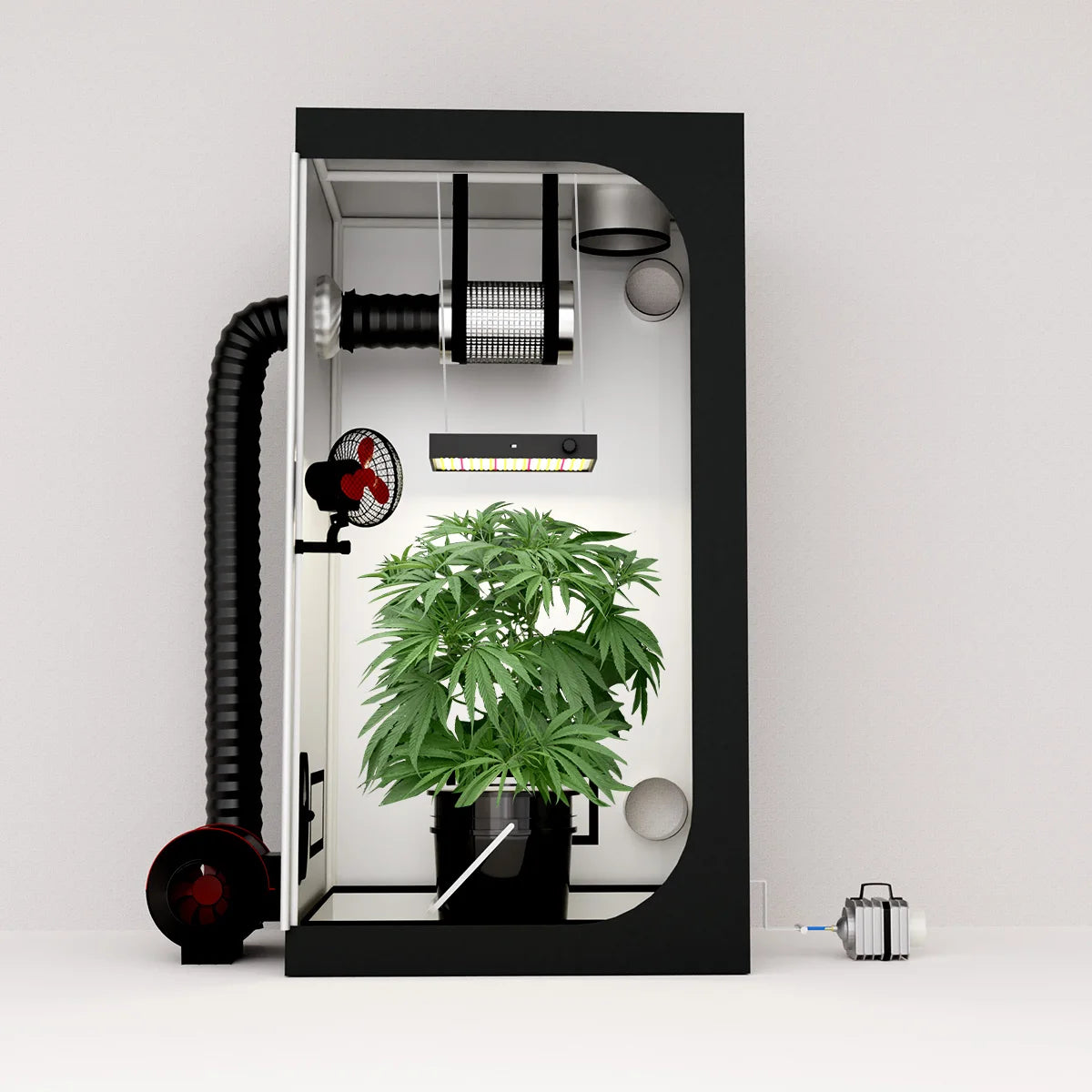 600D Oxford Fabric Grow Tent with Metal Frame and Plastic Corners for Indoor Plants
