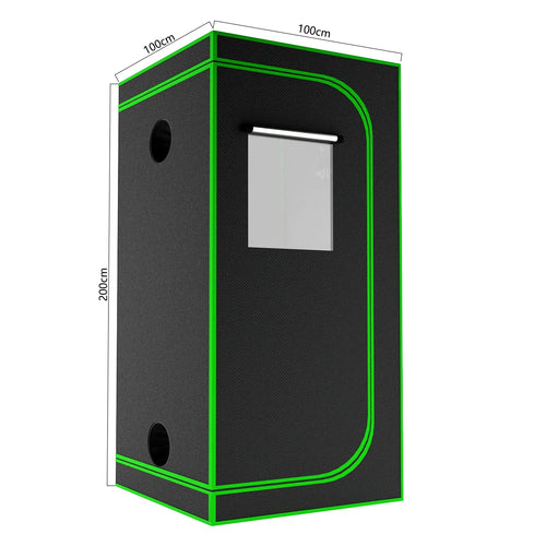100x100x200 cm Grow Tent Kit with LED Light Carbon Filter and Duct Fan
