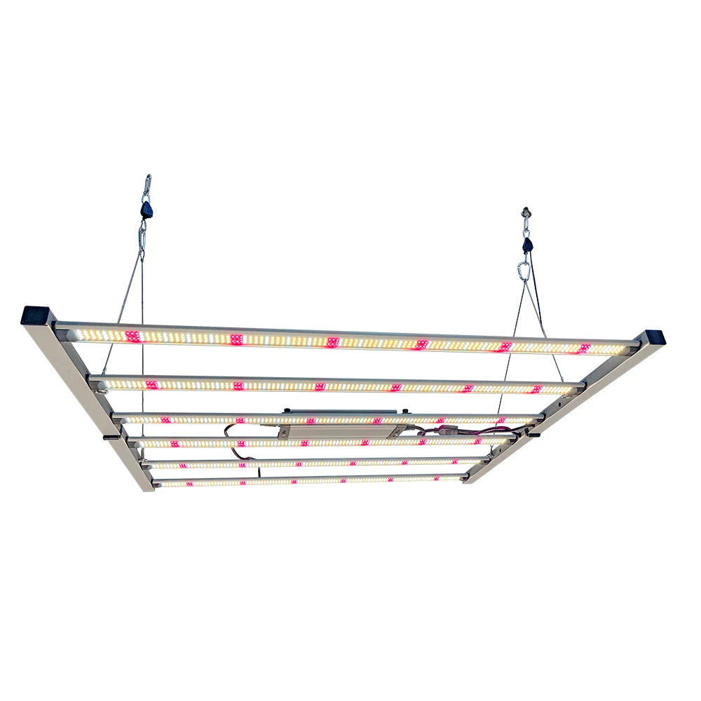 720W Full Spectrum LM281B 2.8umol/J IP65 Aluminum LED Grow Light 6 Bar Bloom 1100x1100x60mm 3-Year Warranty CRI85 120