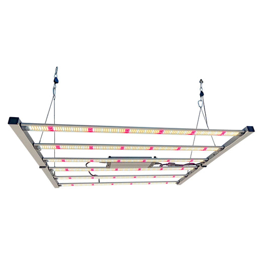 720W Full Spectrum LM281B 2.8umol/J IP65 Aluminum LED Grow Light 6 Bar Bloom 1100x1100x60mm 3-Year Warranty CRI85 120