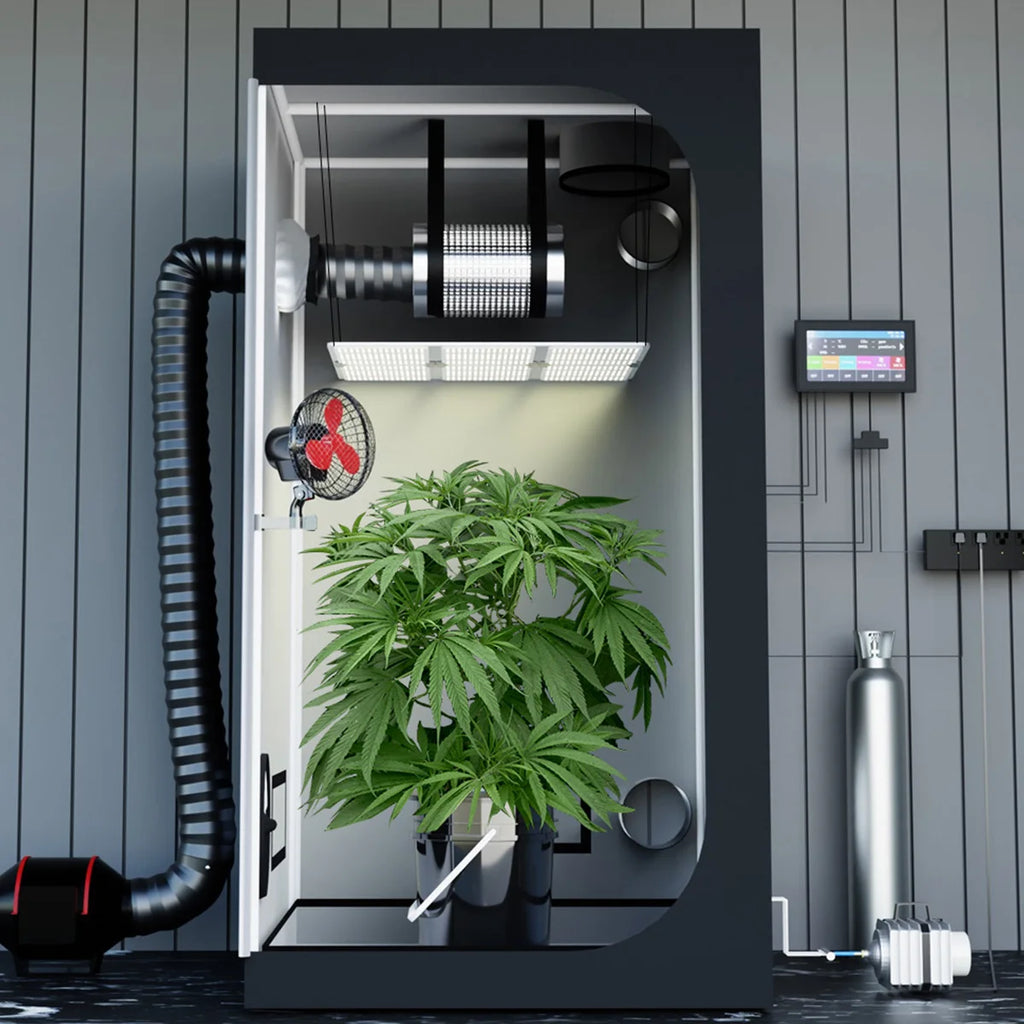 600D Oxford Fabric Grow Tent with Metal Frame and Plastic Corners for Indoor Plants