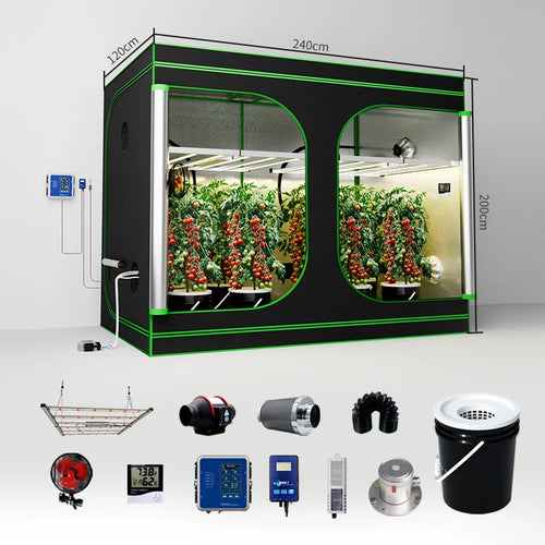 600D Oxford Fabric Grow Tent Kit with LED Light and Ventilation System