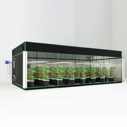 600D Oxford Fabric Grow Tent with Metal Frame 600x300x200 cm
