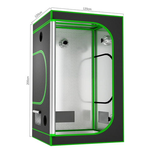 600D Oxford Fabric Grow Tent with Metal Frame 120x120x200 cm