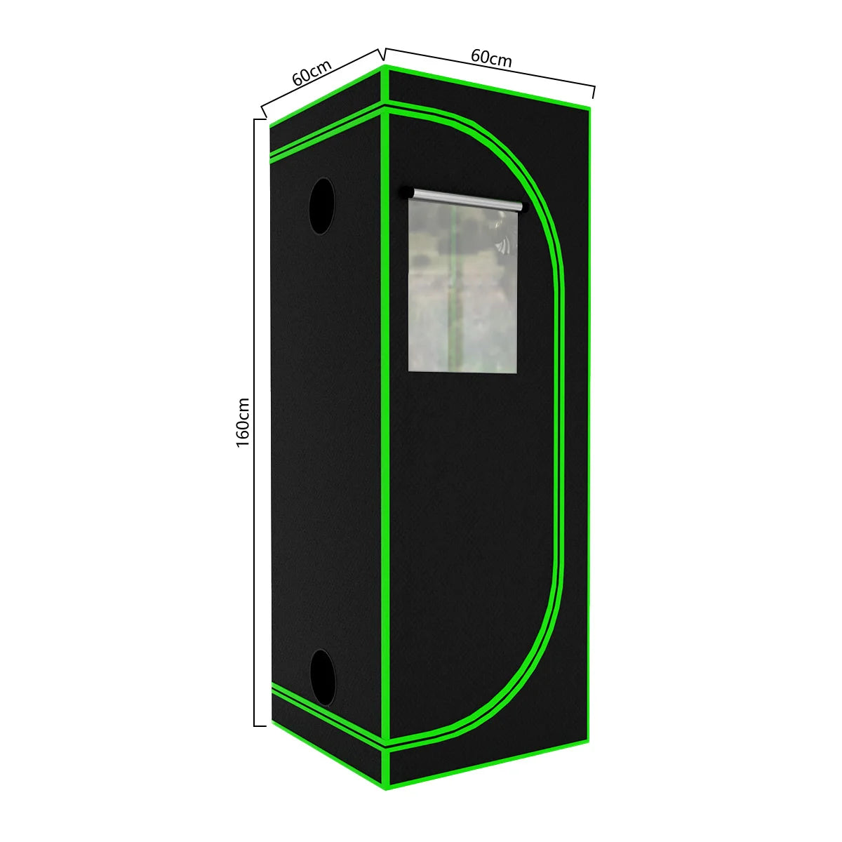 600D Oxford Fabric Grow Tent with Metal Frame 60x60x180 cm