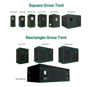 600D Oxford Fabric Grow Tent Kit with LED Light and Ventilation System