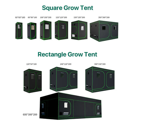 600D Oxford Fabric Grow Tent Kit with LED Light and Ventilation System