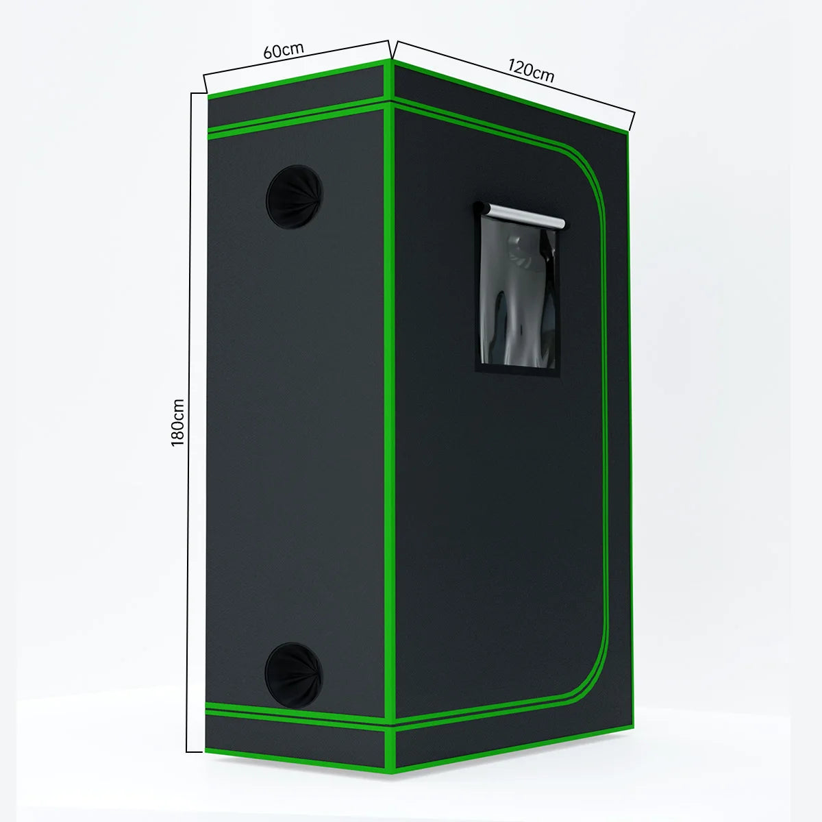 600D Oxford Fabric Grow Tent with Metal Frame 120x60x180 cm