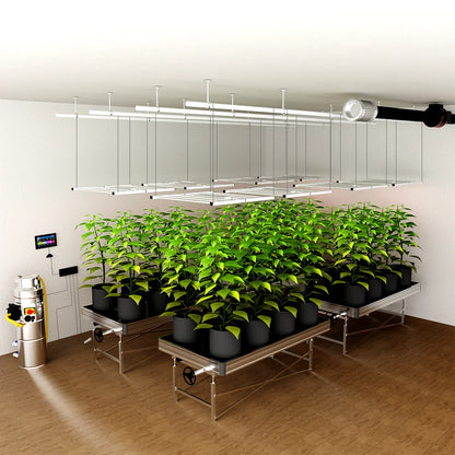 720W Foldable Full Spectrum LED Grow Light LM281B 6 Bar 2.7umol/J IP54 3-Year Warranty for Plant Rack