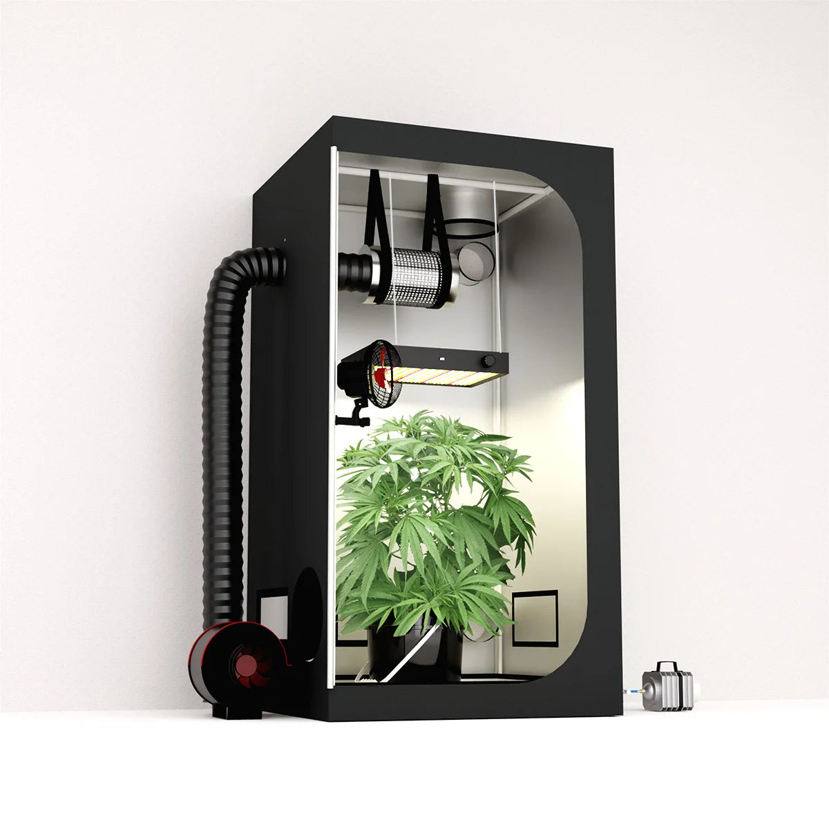600D Oxford Fabric Grow Tent with Metal Frame and Plastic Corners for Indoor Plants