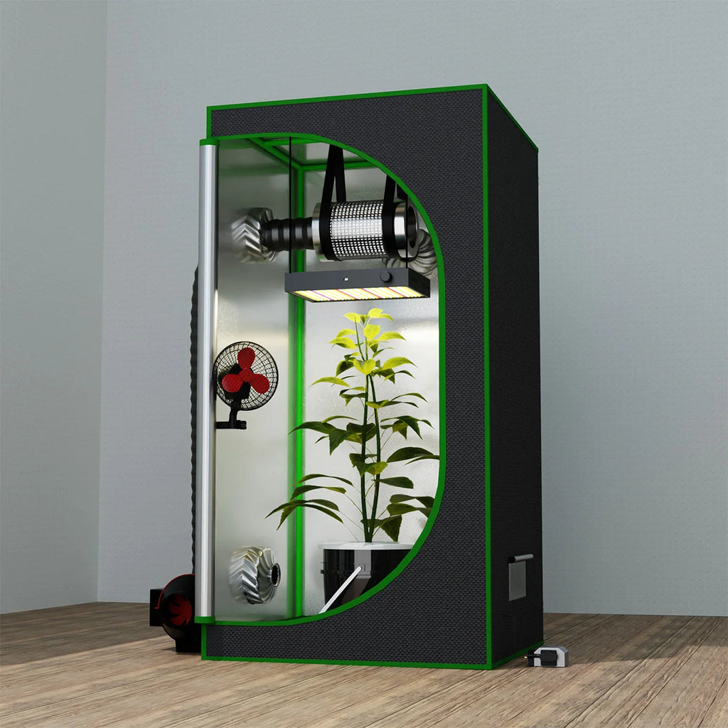 600D Oxford Fabric Grow Tent with Metal Frame 80x80x180 cm